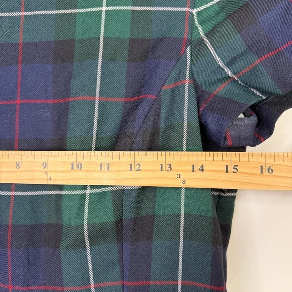 Brooks Brothers Womens Tartan Plaid Wool Sheath Dress Twee Acadamia Green Size 6 - Picture 9 of 13